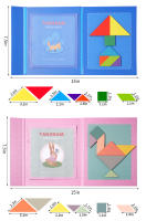 Rompecabezas 3D Magnético Geométrico Tangram Tablero De Madera Educativo Para Niños Juegos Montessori Desarrollo Cerebral - details 30