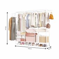 LUTODY - Perchero de pie, Zapatero, Organizador de prenda ropa abrigo camiseta chaqueta, Ahorra espacio tendedero - details 10
