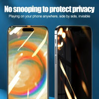 3Pcs Película De Vidrio Templado Anti-Spy Para iPhone 15 16 13 pro Max 16e Protección De Pantalla Para iPhone 14 12 11 pro Max X XR XS Max - details 1