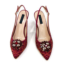 Sandalias De Fiesta Verdes Con Zapatos De Tacón Alto Y Bolso De Venus Chan Estilo INS Punta Redonda Brillante Elegantes Para Mujer - details 51