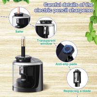 Sacapuntas eléctricos, sacapuntas con contenedor, con pilas, hoja intercambiable, oficina, escuela - details 1