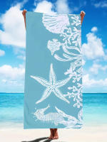 Toalla De Playa Estrella Azul 70x140cm Desechable Microfibra Secado Rápido Diseño Ondas De Agua Para Verano LatticeColor - details 3