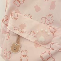 Nueva Mochila Escolar De Lona Grande Capacidad Portátil Con Patrón De Oso Lindo Bolsa De Viaje Mochila Deportiva Para Niños - details 2