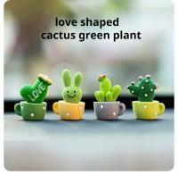 Juego De 4 Suculentas De Resina Miniatura De Cactus Para Decoración De Coche Oficina Hogar Sala De Estar Accesorios De Jardín Faeiro - details 2