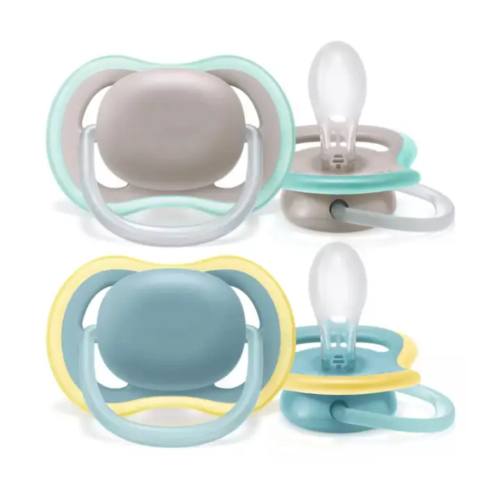 AVENT CHUPETES ULTRA AIR GRIS Y AZUL +18 M 2 UNIDADES - 1