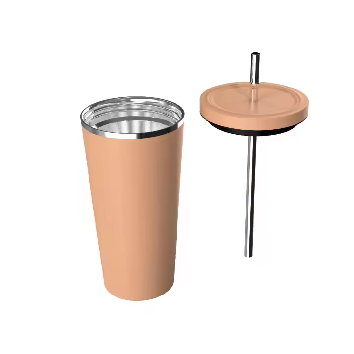Termo Vase With Pajita para Café y Te para Levar en Mano o en Coche - Taza Térmica de Maple Inoxidizable with Pajita Thermo (XG500 999) - 1