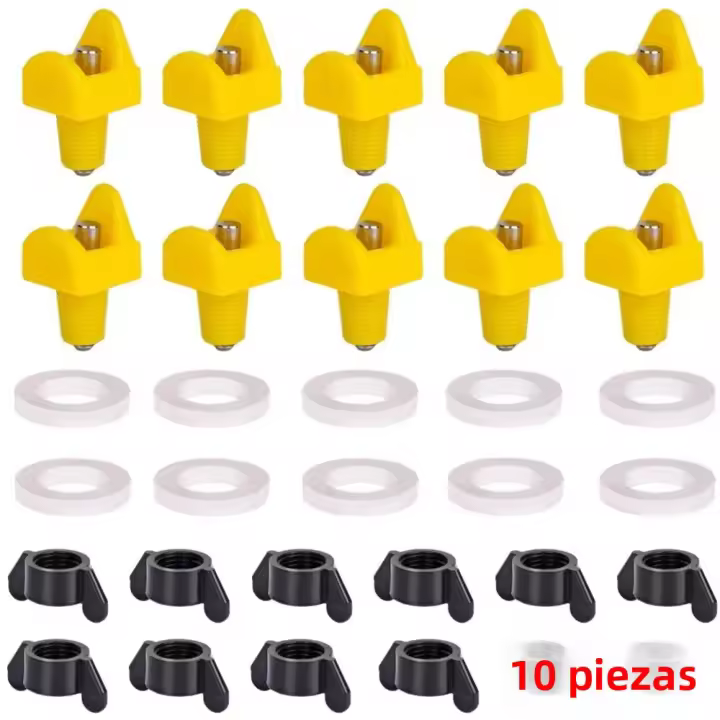 Dispensador De Agua Automático Para Pollos 10-50pcs Fácil Instalación Y No Propenso a Fugas Equipamiento De Cría De Pájaros Material Plástico - 1