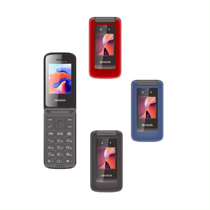 Aiwa FP-30-4G – Teléfono Móvil 4G con Tapa, Dual SIM, Bluetooth 5.1, Radio FM, Doble Pantalla, SOS, Cámara y Linterna - 1