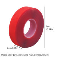 Cinta Adhesiva Doble Cara Nano Roja 2cm Ancha 5m Longitud Viscosidad Alta Impermeable Translúcida De Acrílico Adhesivo Potente - details 2