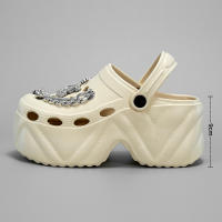 Sandalias De Tacón Alto Con Cadena De Plata Y Patrón De Oso Y Abeja Moda Nueva X8809 Material De Imitación De Cuero Para Mujer - details 9