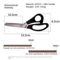 Tijeras De Costura Triangulares Para Dientes De Perro Con Borde Encavado Tijeras De Encaje Hechas a Mano Tijeras De Onda Arco - details 2
