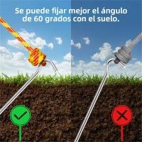 10pcs Palos De Tenda De Aluminio Con Gancho Para Camping Y Viajes Al Aire Libre Palos De Tierra Duros Y Ligeros Para Tarp Y Awning - details 4