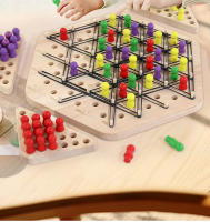 Juego De Tablero Interactivo De Geometría Para Fiesta Multiplayer Juego De Estrategia En Madera Para Familia Juego De Mesa De Enlazado De Cadenas Para Edad 7+ - details 3