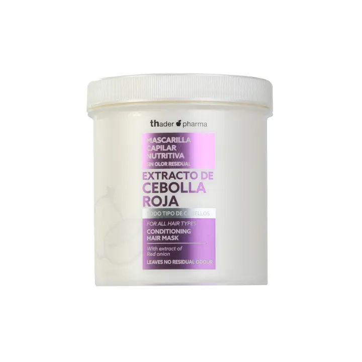 Thader Pharma Mascarilla capilar con Extracto de Cebolla roja ideal para todo tipo de cabello, 700 ml - 1