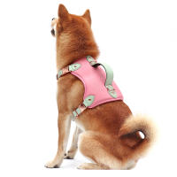 Harnés De Cuero PU Suave Para Perros Medianos Y Grandes Con Manija Ajustable Para Chihuahua Bulldog Vestido De Dama Para Mascotas - details 10