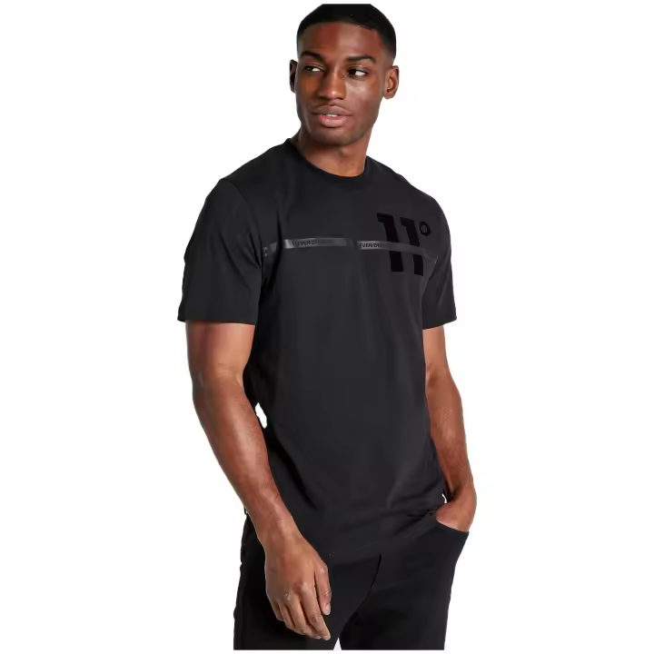 Camiseta de Manga Corta 11 Degrees Flock Print Large Graphic - para hombre en color negro - 1