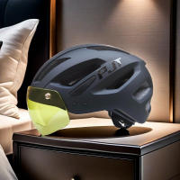 PJT Casco De Bicicleta LED Recargable Con Visera Gafas De Sol Para Hombres Helmets De Ciclismo MTB Y Carretera Con Protección Solar - details 17