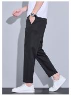 Pantalones Casuales Para Hombre De Verano Largo Hasta El Tobillo Ajustados Color Sólido Moda Fitted Cierre Elástico Talla 28-38 - details 18