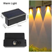 Lámpara Solar LED Exterior 2024 Impermeable Para Pared Ilumina Arriba Y Abajo Decoración De Jardín Hogar Navidad Fuente De Energía Solar ABS IP65 - details 16