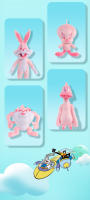 Nueva Película De Peluche De Looney Tunes Core De Color Rosa Muñeco De Algodón PP Para Adultos Y Adolescentes - details 3