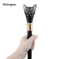 Bastón De Moda Para Caballero Gato Dorado Negro Con Punta De Goma Y Mango De Acero 93cm Herramienta Auxiliar Para Caminar - details 7