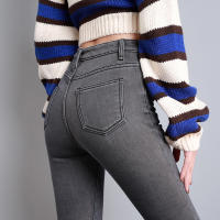 Nuevas Jeans Térmicas Para Mujer Invierno Con Forro De Plush Cálidos Y Elásticos Skinny Denim Gruesos Para Estudiantes Trousers De Madre Con Fur - details 28
