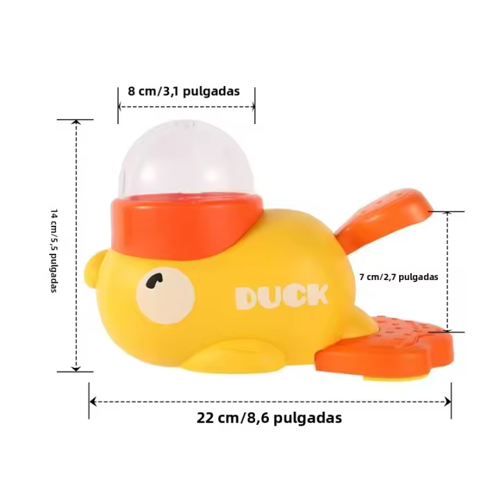 Máquina De Alimentación Automática Para Perros Y Gatos Juguetes Interactivos Amarillo Pato Alimentador De Alimentos Para Mascotas - 1