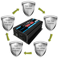 Inverter 4000W 12V 220V, transformador USB de inversor de vehículo de CA - details 7