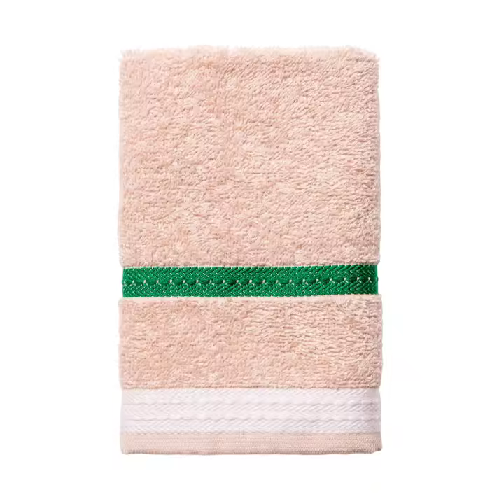 United Colors Of Benetton Casa Benetton Toalla de Tocador 30x50cm 450GSM 100% Algodón Beige con Rayas - 1