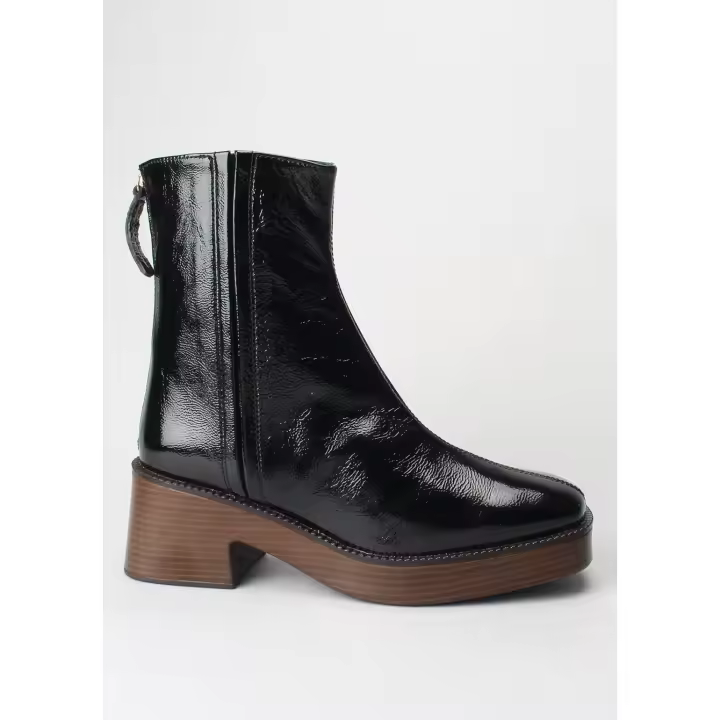 botin charol black UNISA - 1