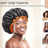 【Bestseller】Gorro De Ducha Negro Para Mujer Impermeable Universal Para Secado De Pelo Capa De Sombrilla Para Baño - details 0
