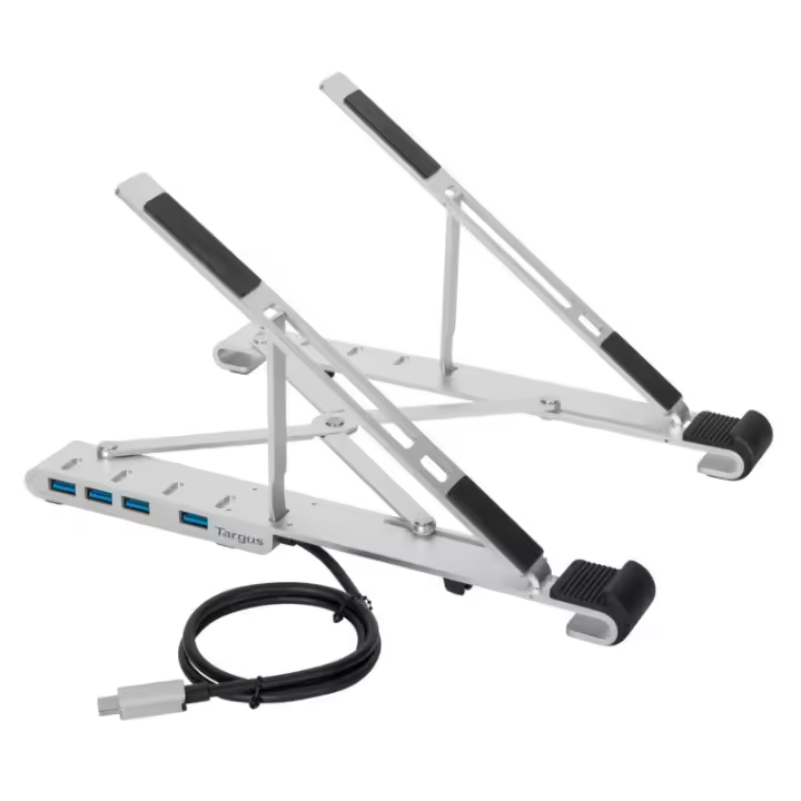 BASE PORTATIL TARGUS CON HUB INTEGRADO 4x USB- A PLATA - 1