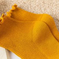 6 Pares De Calcetines Estilo Japonés Moda Casual Para Mujer Harajuku Con Volantes Y Colores Sólidos Calcetines De Algodón Tubo Medio - details 4