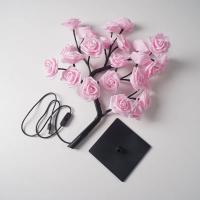 Lámpara De Mesa LED En Forma De Rosas Y Árboles Con USB Luz Nocturna Para Decoración De Hogar Fiesta Navidad Boda Dormitorio Color Rosa Y Azul - details 2