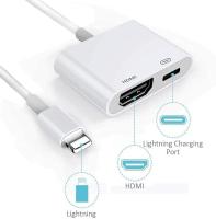 Adaptador Lightning To HDMI adaptador HDMI para iPhone iPad to TV Cable HDMI Adaptador to TV Converter de Pantalla de Sincronización para iPhone 14/13/SE/12/11/XS/XR/X/8/7 - details 0