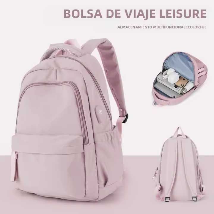 Mochila Grande Impermeable Para Mujer Con Capacidad Para Portátil Bolsa De Viaje Cute Girl Escuela Para Chicas Adolescentes - 1