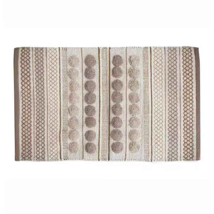 Parentesi Quadra - Alfombra Algodón Pompón Beige - 1
