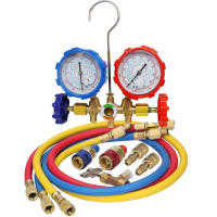 Juego De Medidores De Manifold R410A R22 R134a R404A Para Refrigeración HVAC Con Tubos Y Adaptadores De Conexión Ajustable Para Servicio De Recarga - details 16