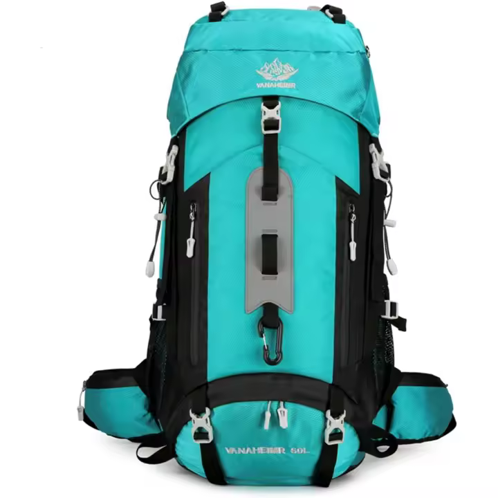 Prowalk Mochila Senderismo TEC-2, 60 Litros – Unisex, Impermeable y Ligera para Acampada y Montañismo La mochila definitiva para aventuras, rutas, excursiones y el Camino de Santiago. Disponible en colores Negro, Azul, Verde Olivo y Turquesa. - 1