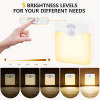 Lámpara LED De Sensor De Movimiento Para Habitación De Niños Con Sensor De Atardecer Hasta Medianoche Luz Nocturna Dimmable Sin Cable Eficiente Energéticamente Con Enchufe UK EU Para Pasillo - details 3