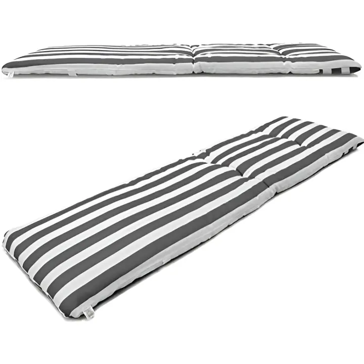 REINO MANSIDI Cojín Tumbona 180x55x5cm Diseños Variados Raya Gris - 1