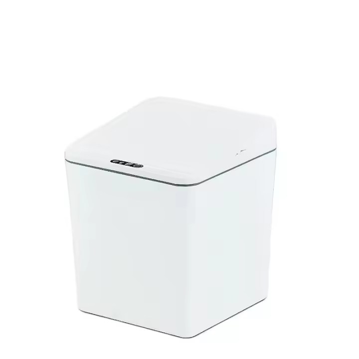 Papelera De Escritorio Mini Sensor 4/6L Cubierta Pequeña Para Baño Estilo Toque Material Plástico Forma Rectangular - 1