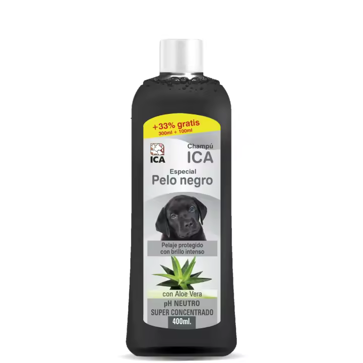 Champú especial pelo negro con Aloe Vera para perros  400 ml - 1