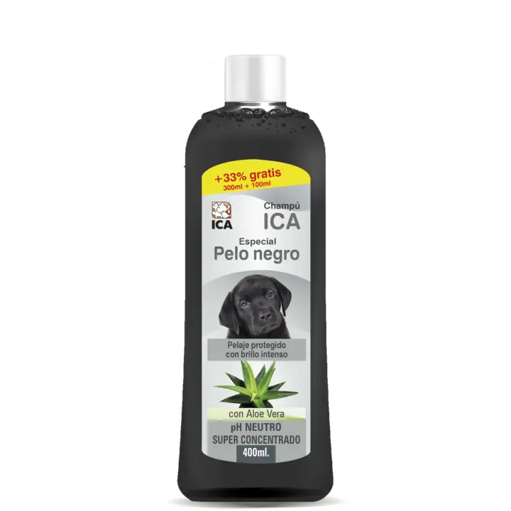Champú especial pelo negro con Aloe Vera para perros  400 ml - 1
