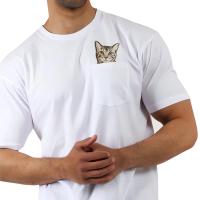 Camiseta De Algodón CLOOCL Con Diseño De Gato Tabby Y Dedo Medio Para Hombre Y Mujer Camiseta De Manga Corta Para El Verano Estilo Casual - details 10
