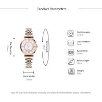 Reloj De Mujer De Lujo Con Diamantes Marca Top Moda Acero Inoxidable Correa De Malla Plateada Reloj De Cuarzo Para Females - details 5