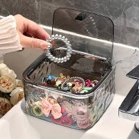 Organizador De Accesorios De Cabello En Acrílico Transparente Caja De Almacenamiento Para Cinturones De Cabello Clips De Cabello Algodón Suave Y Capsulas De Limpieza - details 3