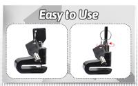 Cerradura De Freno De Disco Para Bicicleta Y Motocicleta Antirrobo Con 2 Llaves Protección Para Rueda De Montaña Y Scooter Eléctrico - details 1