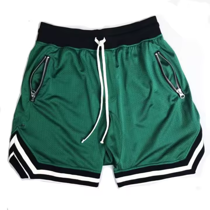 Shorts De Fitness Para Hombre Verano Gimnasio Baloncesto Deportes Entrenamiento Correr Secado Rápido Pantalones Cortos De Correr Con Bolsillos Cierre De Cremallera - 1