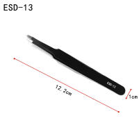 Set De 9 Pinzas De Acero Inoxidable Antiestáticas ESD Herramientas De Mantenimiento Precision Industrial Curvas Y Rectas Para Reparación - details 7